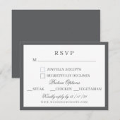 Waterverf Groen & Wit Hydrangea Crest Wedding RSVP Kaartje (Voorkant / Achterkant)