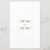 Waterverf groen witte bloemen gouden bruiloft (Achterkant)