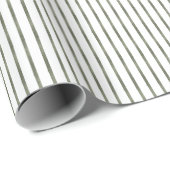 Waterverf Groen & Witte Strepen Cadeaupapier (Rol Hoek)