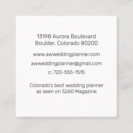 Waterverf Groen Wreath Square Visitekaartje (Achterkant)