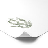 Waterverf groen zeewier  print (Hoek)