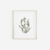 Waterverf groen zeewier  print