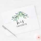 Waterverf Groen zijn favoriete gunst sticker (Envelop)