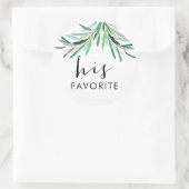 Waterverf Groen zijn favoriete gunst sticker (Tas)