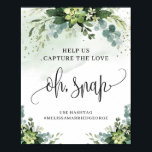 Waterverf groen zuinige florale oh-snap-teken poster<br><div class="desc">Waterverf groene zuinige florale oh snap-gebaar,  Vrijgezellenfeest,  bruiloft, </div>