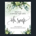 Waterverf groen zuinige florale oh-snap-teken poster<br><div class="desc">Waterverf groene zuinige florale oh snap-gebaar,  Vrijgezellenfeest,  bruiloft, </div>