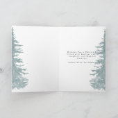 Waterverf groenblijvende bos Vrolijk kerstfeest Feestdagen Kaart (Binnen)