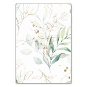 Waterverf groenblijvende eucalyptus tafelkaart kaart (Achterkant)