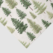 Waterverf groenblijvende pijnbomen voor kerst tissuepapier (Detail)