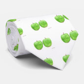 Waterverf groene appels stropdas (Opgerold)