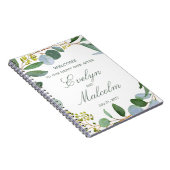 Waterverf groene baard, eucalyptus Wedding Notitieboek (Rechterzijde)