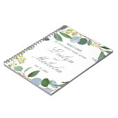 Waterverf groene baard, eucalyptus Wedding Notitieboek (Linkerzijde)