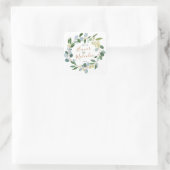 Waterverf groene baard, eucalyptus Wedding Vierkante Sticker (Tas)