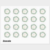 Waterverf groene baard, eucalyptus Wedding Vierkante Sticker (Vel)