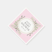 Waterverf Groene Baby Meisje Roze Shower Servet (Hoek)