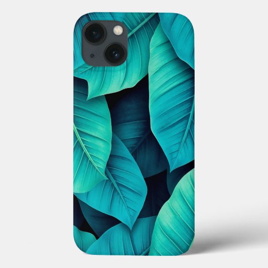 Waterverf Groene Banaan Bladpatroon Case-Mate iPhone Case (Achterkant)