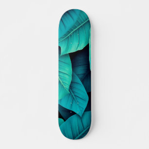 Waterverf Groene Banaan Bladpatroon Persoonlijk Skateboard