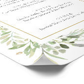 Waterverf Groene Bar Menu Bord Poster (Hoek)