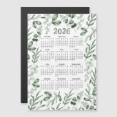 Waterverf Groene Bladeren 2026 Kalender (Voorkant / Achterkant)