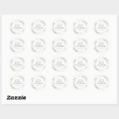 Waterverf Groene Bladeren Baby Shower Ronde Sticker (Vel)