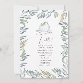 Waterverf Groene bladeren Bruiloft Zittafel Plan Kaart