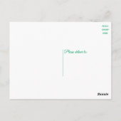 Waterverf Groene Bladeren Dank u Blad  Briefkaart (Achterkant)