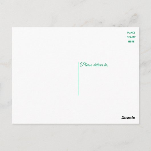 Waterverf Groene Bladeren Dank u Blad  Briefkaart (Achterkant)