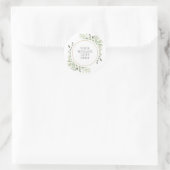 Waterverf Groene Bladeren Feest Ronde Sticker (Tas)