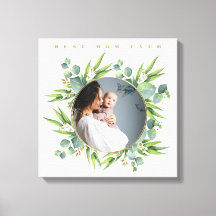 Waterverf groene bladeren foto lijst