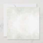 Waterverf Groene Bladeren Hout Kruis Moderne Doop Kaart (Achterkant)