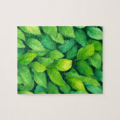 Waterverf Groene bladeren Legpuzzel (Horizontaal)