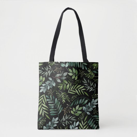 Waterverf groene bladeren  tote bag (Voorkant)