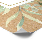 Waterverf Groene Bladeren Trouw Welkom Bord Poster (Hoek)