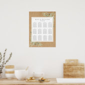 Waterverf Groene Bladeren Trouw Zittijd Chart Poster (Keuken)