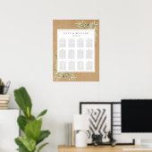 Waterverf Groene Bladeren Trouw Zittijd Chart Poster (Thuiskantoor)