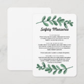 Waterverf Groene Bladeren Veiligheidsmaatregelen B Aankondiging (Voorkant / Achterkant)