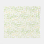 Waterverf groene bloemen fleece deken (Voorkant (Horizontaal))