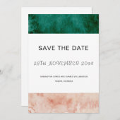 Waterverf Groene Blush roze bruiloft Save The Date (Voorkant / Achterkant)
