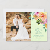 Waterverf Groene Boho Floral Bold Spring Kaart (Voorkant)