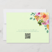 Waterverf Groene Boho Floral Bold Spring Kaart (Achterkant)