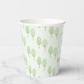 Waterverf Groene Bomen Persoonlijke Papieren Beker (Rechts)