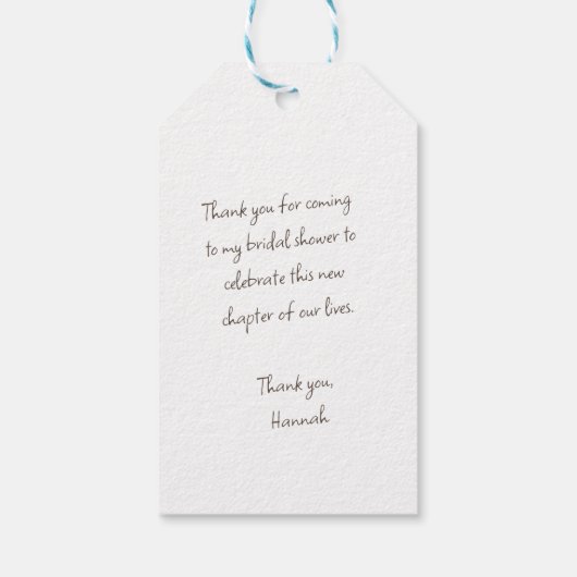 Waterverf Groene Boog Cadeaulabel (Achterkant)