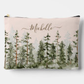 Waterverf groene bos monogram etui (Voorkant)