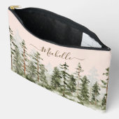 Waterverf groene bos monogram etui (Open)