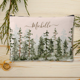 Waterverf groene bos monogram etui