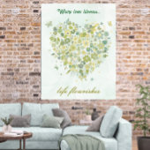 Waterverf Groene Botanische Bloemhartposter Poster