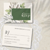 Waterverf Groene Botanische Bruiloft RSVP