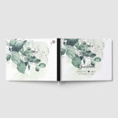 Waterverf groene botanische gepersonaliseerde brui gastenboek (Volledig)
