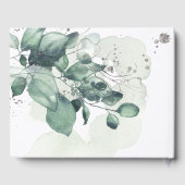 Waterverf groene botanische gepersonaliseerde brui gastenboek (Achterkant)