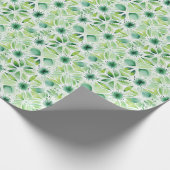  Waterverf Groene Botanische Natuur Geïnspireerd Cadeaupapier (Hoek)